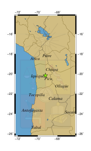 Sismo a 40 km al N de Pica