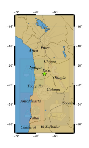 Sismo a 47 km al SE de Pica