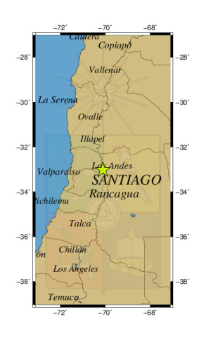 Sismo a 42 km al NE de Farellones