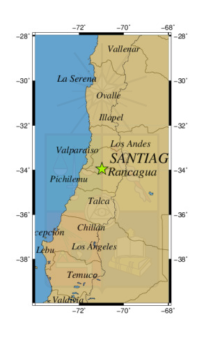 Sismo a 33 km al NO de Rancagua