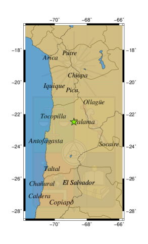 Sismo a 13 km al E de Calama