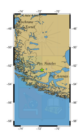 Sismo a 92 km al NO de Punta Arenas