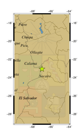 Sismo a 111 km al NE de Socaire