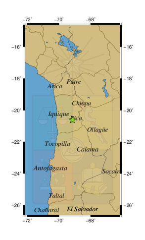 Sismo a 23 km al SE de Pica