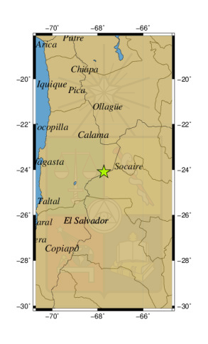 Sismo a 59 km al S de Socaire