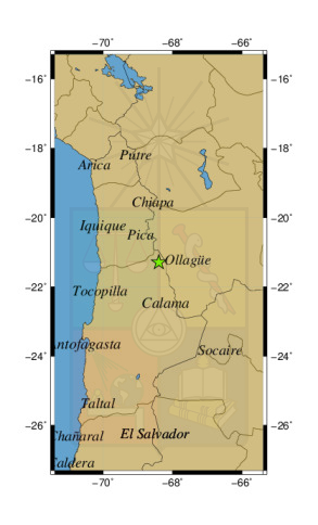 Sismo a 17 km al SO de Ollagüe