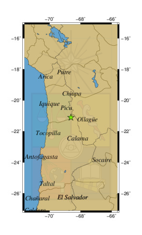 Sismo a 31 km al S de Mina Collahuasi