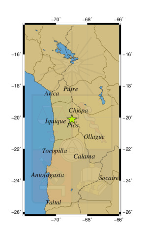 Sismo a 54 km al NE de Pica