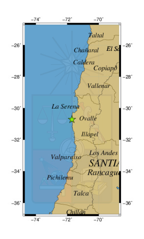 Sismo a 6 km al S de Parque Fray Jorge