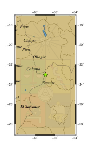 Sismo a 111 km al NE de Socaire