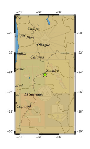 Sismo a 87 km al SE de Socaire