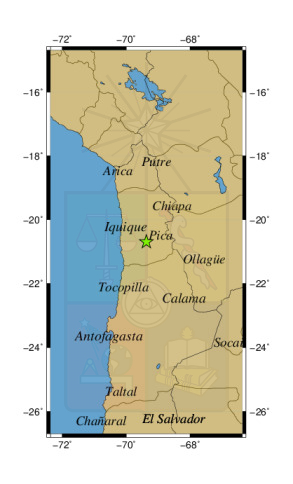 Sismo a 20 km al S de Pica