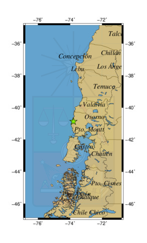 Sismo a 27 km al S de Bahía Mansa