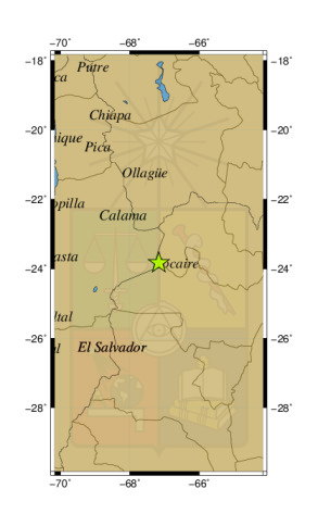 Sismo a 79 km al E de Socaire