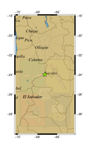 Sismo a 69 km al SE de Socaire